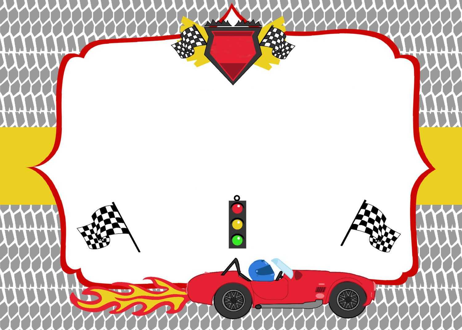 Free Printable Race Car Birthday Party Invitations – Updated In Blank Race Car Templates