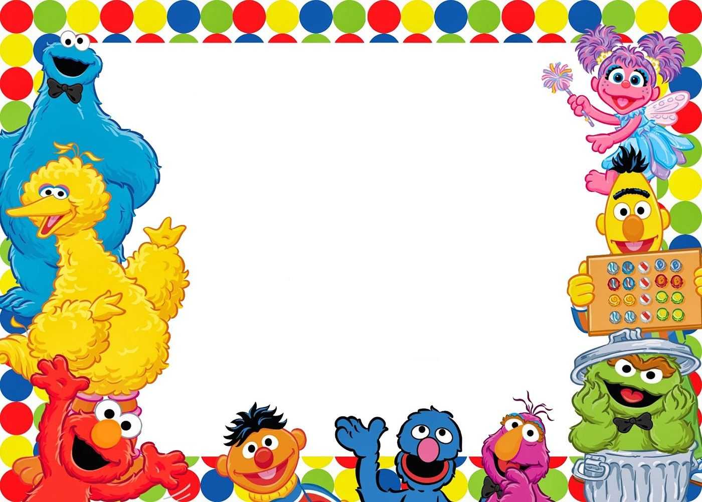 Free Printable Sesame Street Invitation | Sammy's 1St Intended For Elmo Birthday Card Template