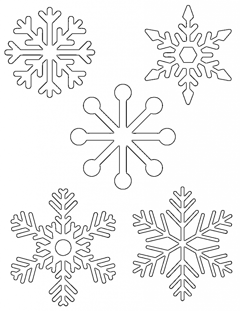 Free Printable Snowflake Templates – Large & Small Stencil For Blank Snowflake Template