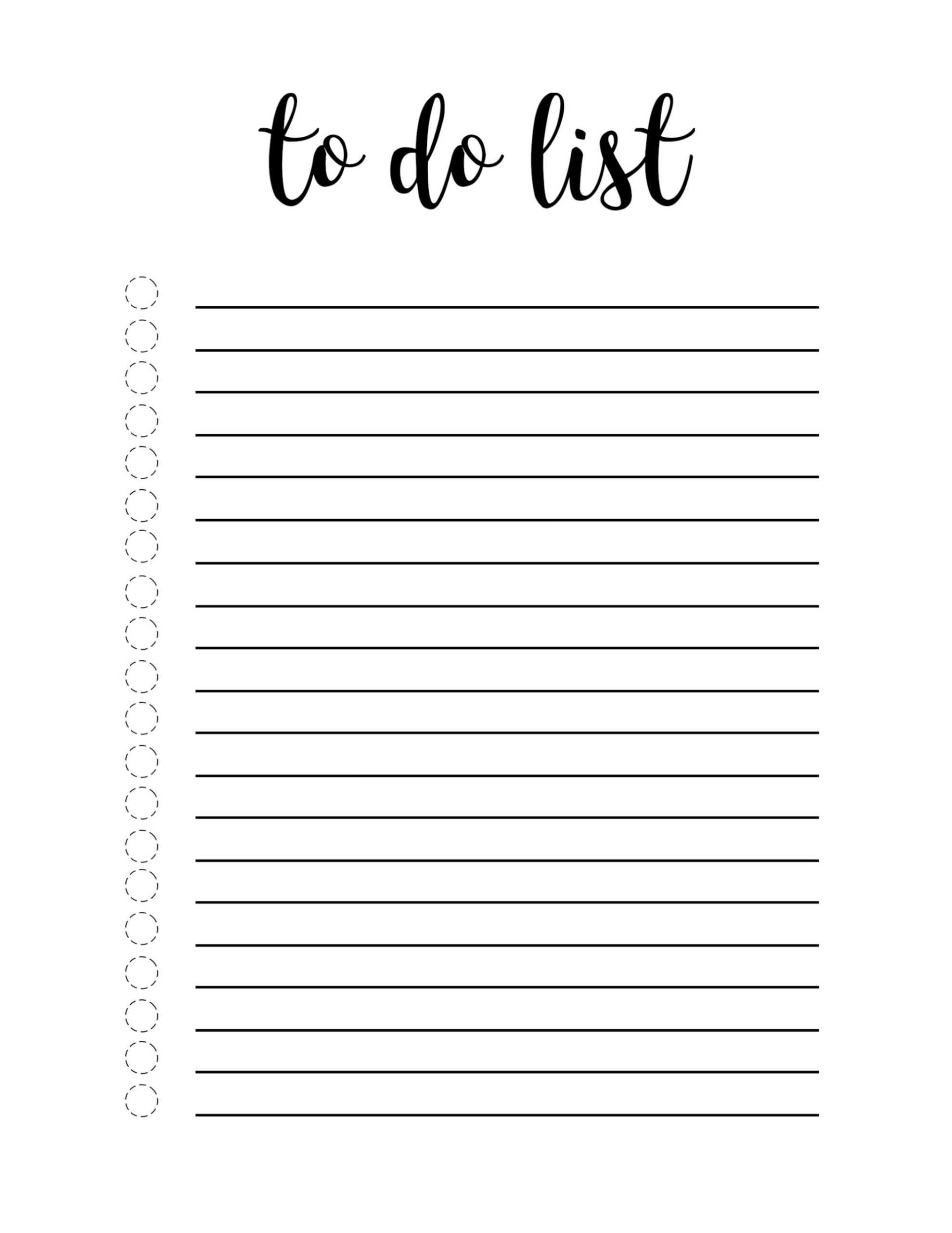 Free Printable To Do List Template | To Do Lists Printable Within Blank To Do List Template