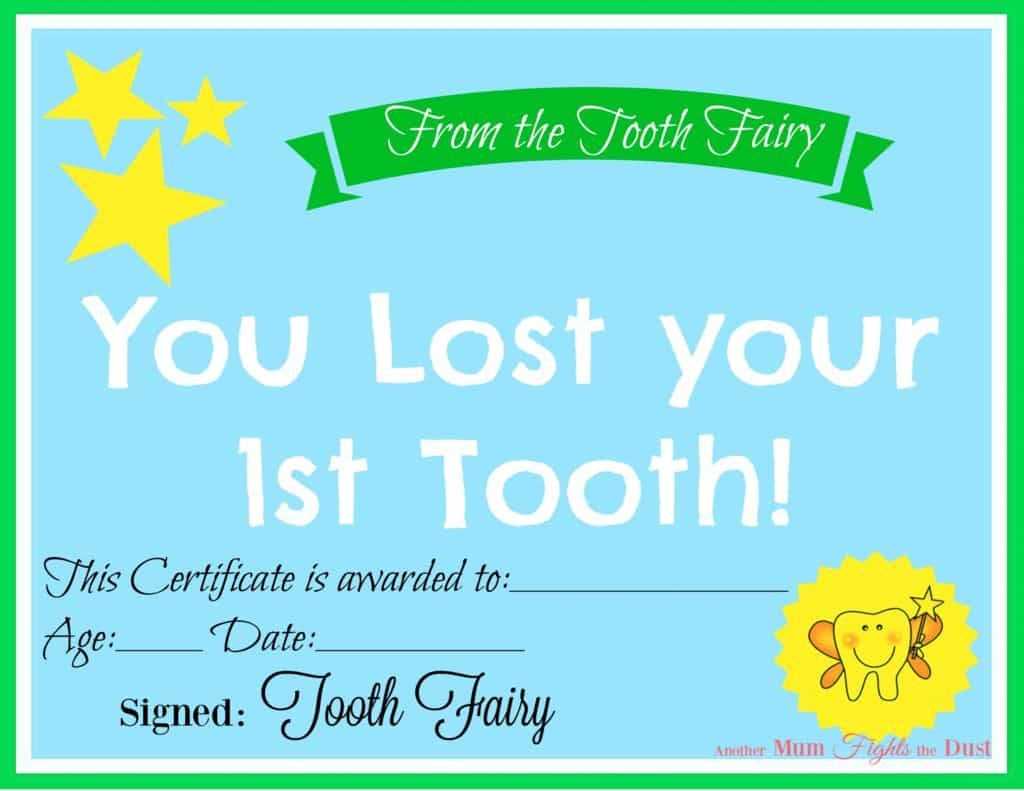 Free Printable Tooth Fairy Certificate | Tooth Fairy Intended For Free Tooth Fairy Certificate Template