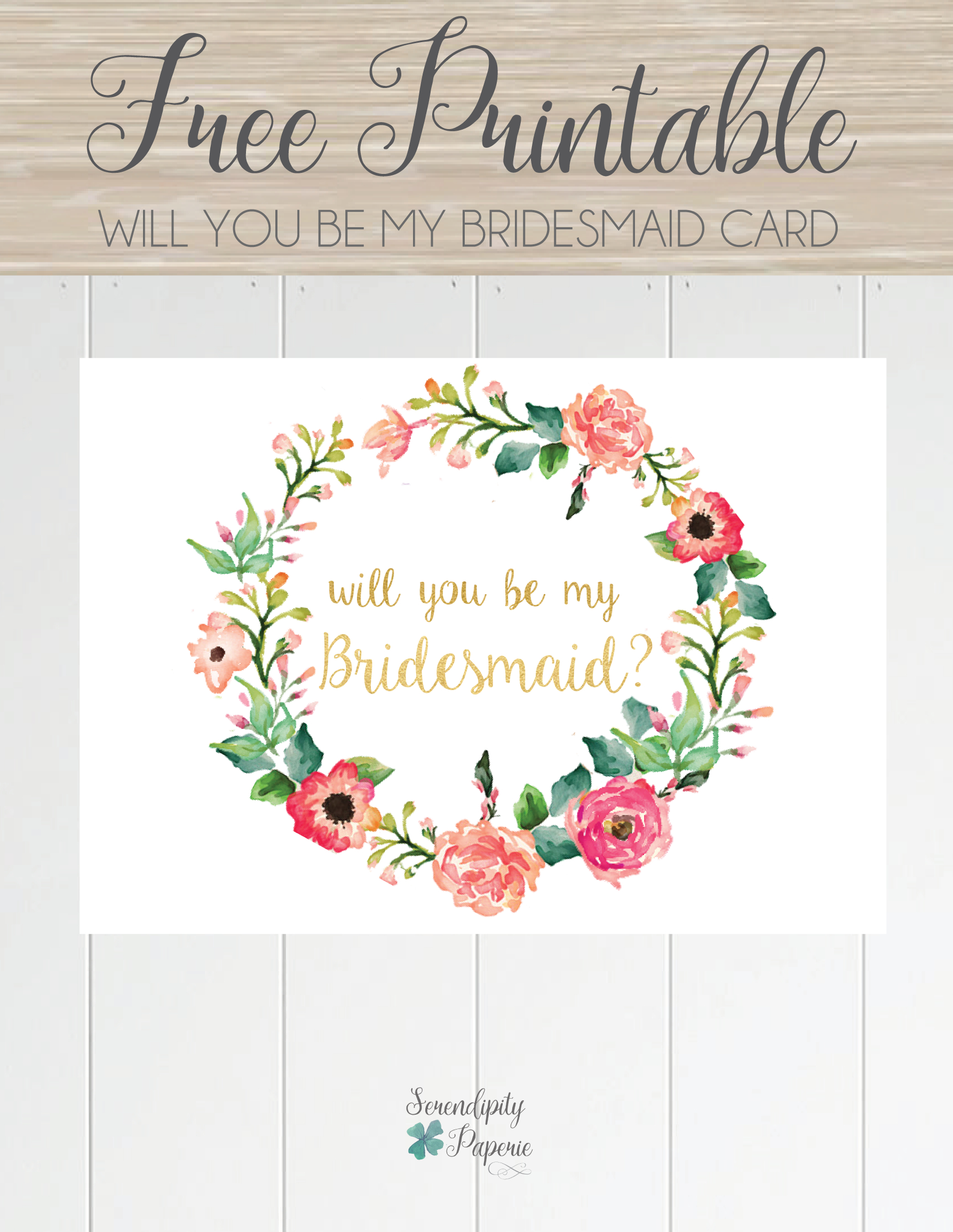 Free Printable Will You Be My Bridesmaid Card. Only At For Will You Be My Bridesmaid Card Template