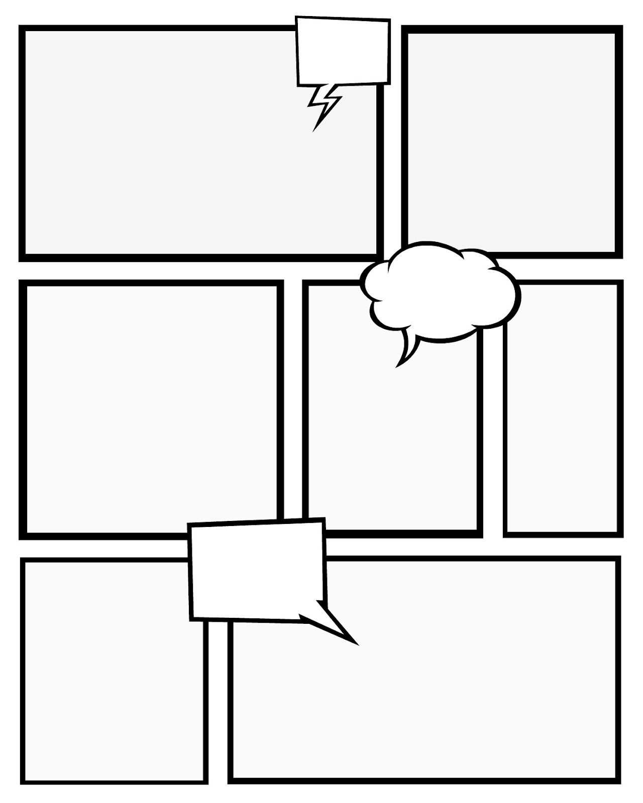 Free Printables Comic Strips To Use For Story Telling (3 Throughout Printable Blank Comic Strip Template For Kids