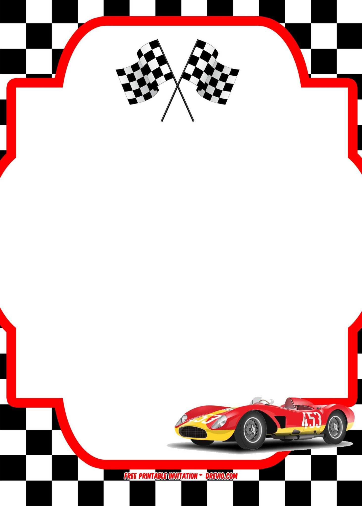 Blank Race Car Templates