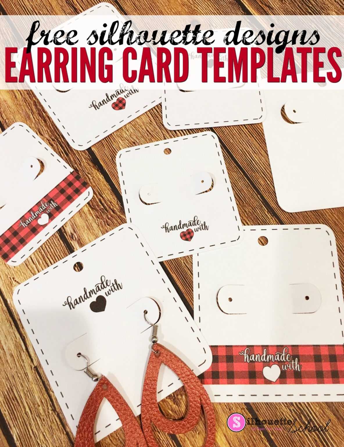 Free Silhouette Earring Card Templates (Set Of 8 with Free Svg Card