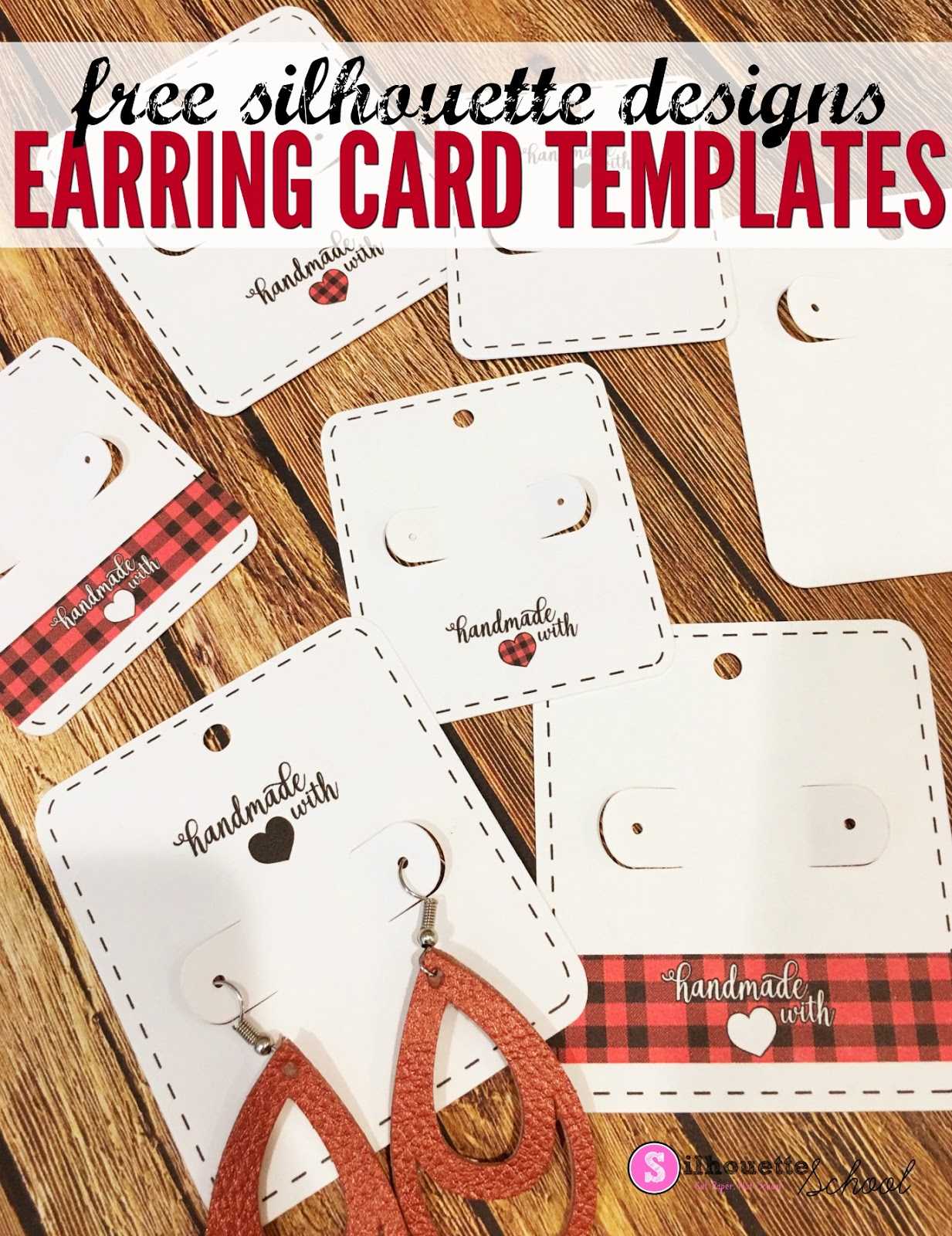 Free Silhouette Earring Card Templates (Set Of 8 With Silhouette Cameo Card Templates