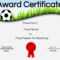 Free Soccer Certificate Maker | Edit Online And Print At Within Soccer Award Certificate Templates Free