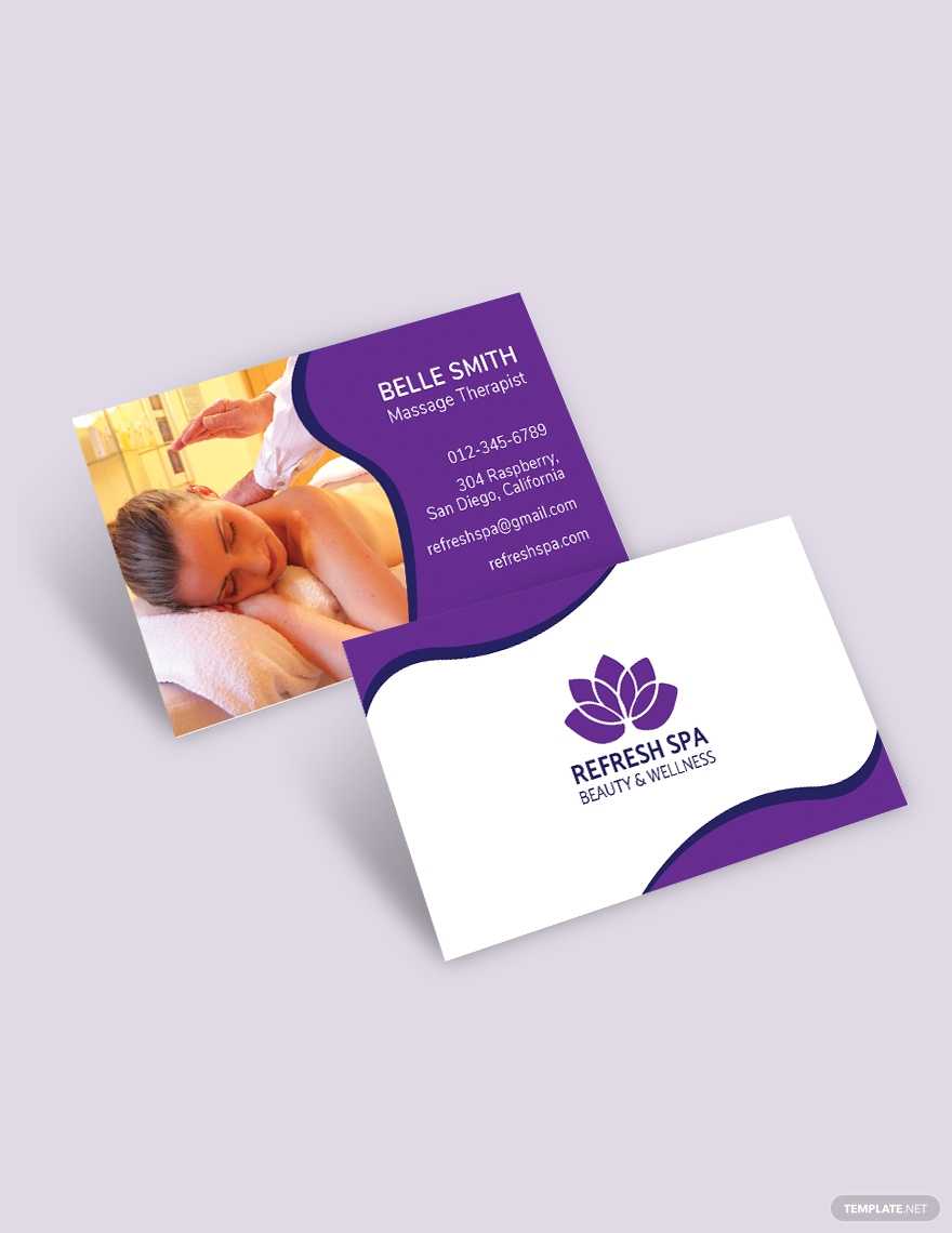 Free Spa Center Business Card Template – Pachathemes Within Massage Therapy Business Card Templates
