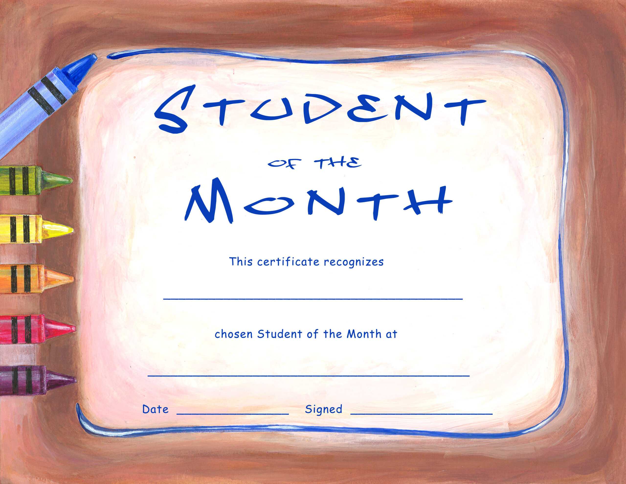 Free Student Of The Month Certificate Templates – Major Pertaining To Free Printable Student Of The Month Certificate Templates