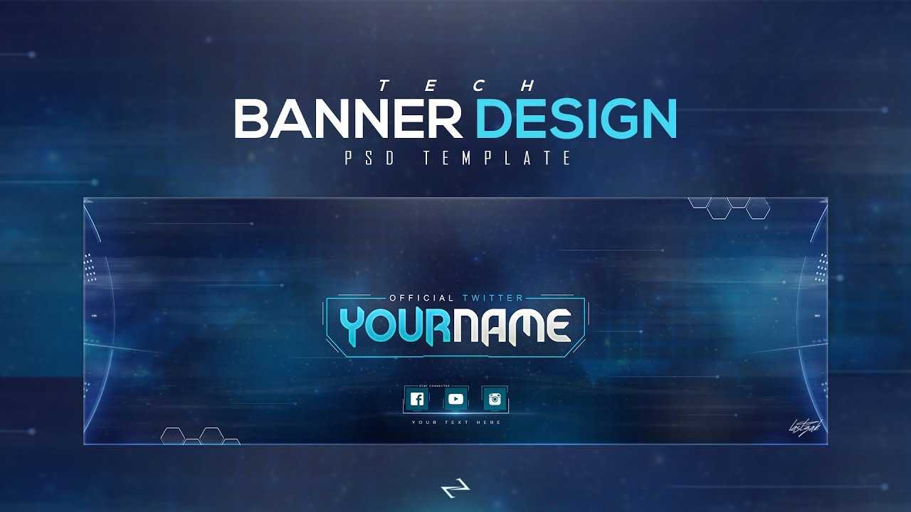 Free Tech Twitter Header Psd Template [Free To Use] – Lastzak18 In Twitter Banner Template Psd