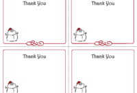 Free Thank You Cards Printable | Free Printable Holiday Gift intended for Christmas Thank You Card Templates Free