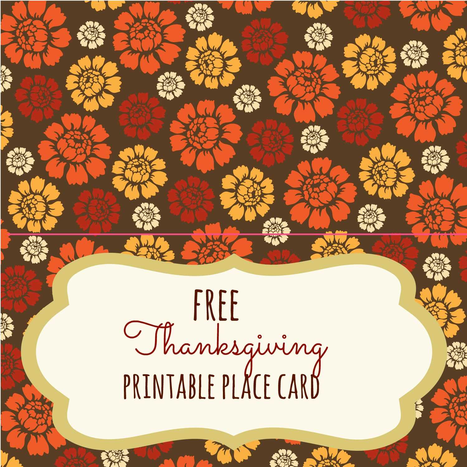 Free Thanksgiving Printables – Frugal Fanatic In Thanksgiving Place Cards Template