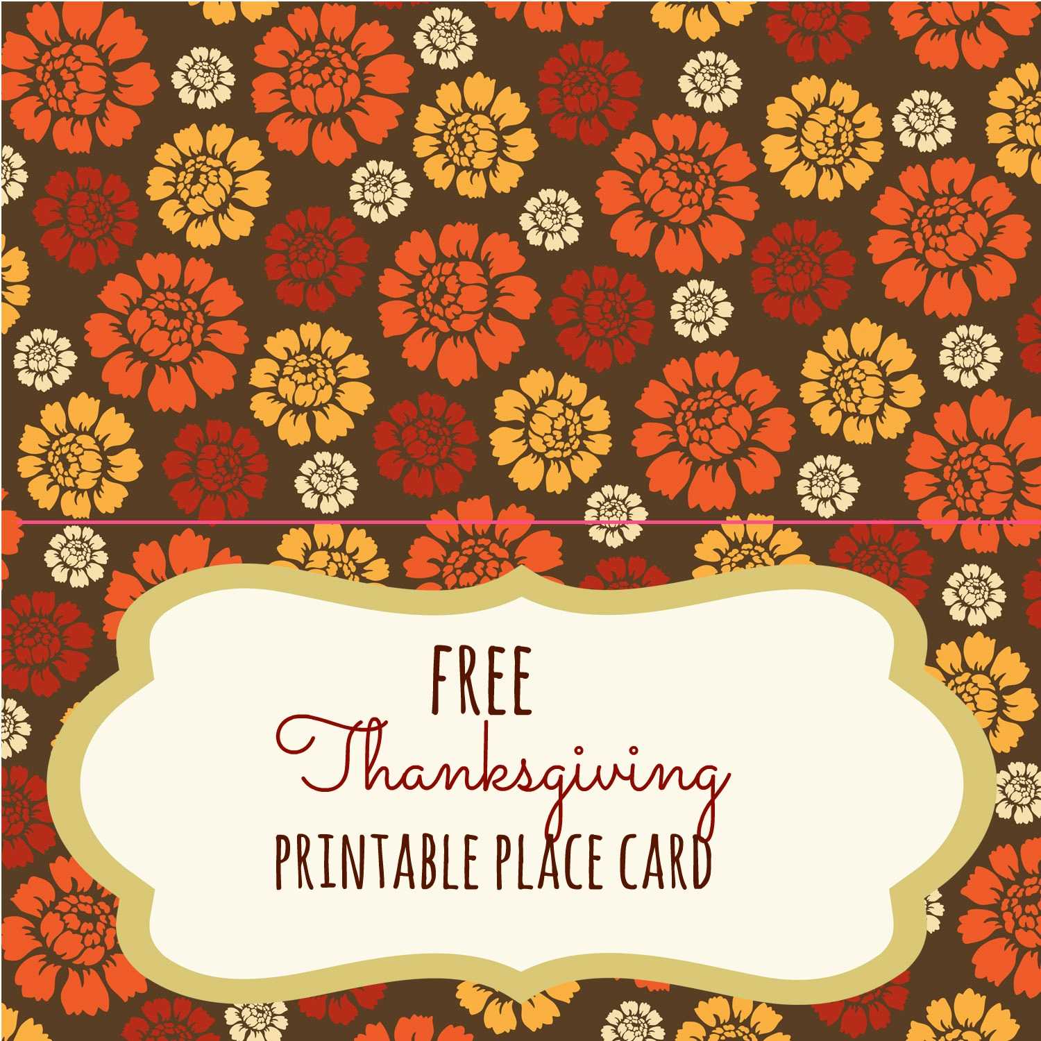 Thanksgiving Place Cards Template