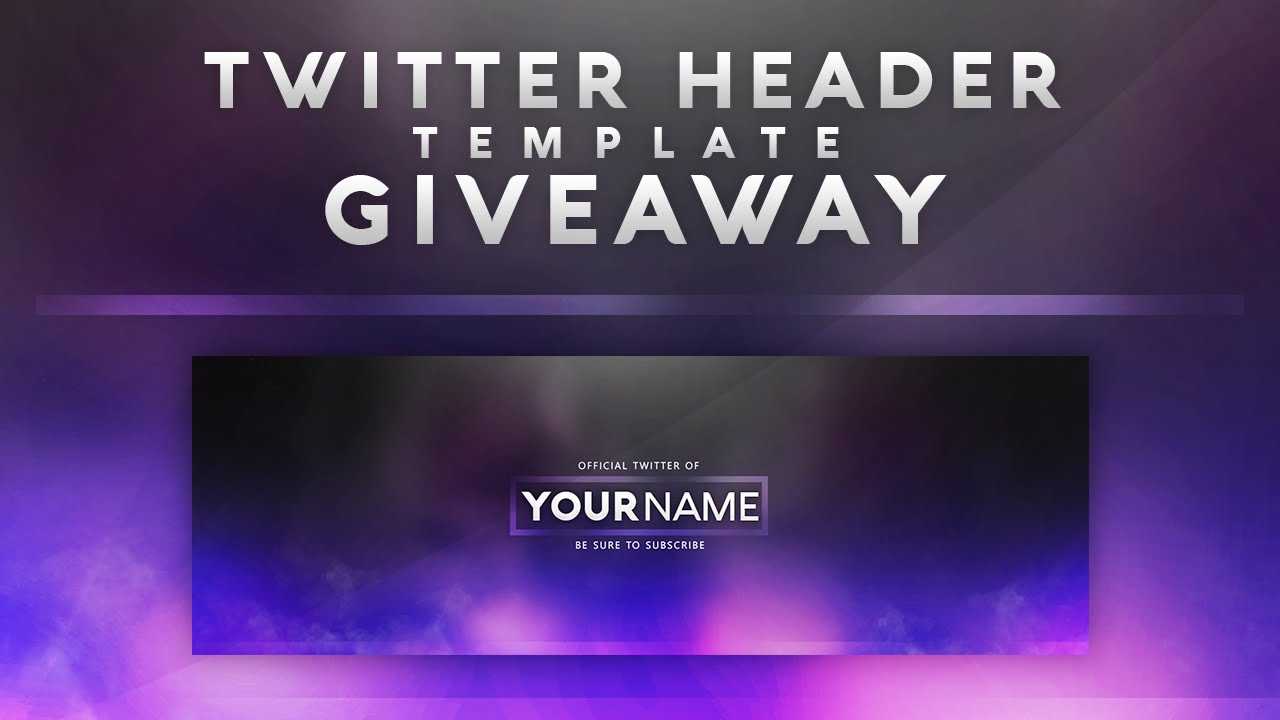 Free Twitter Header Template Give Away Pertaining To Twitter Banner Template Psd