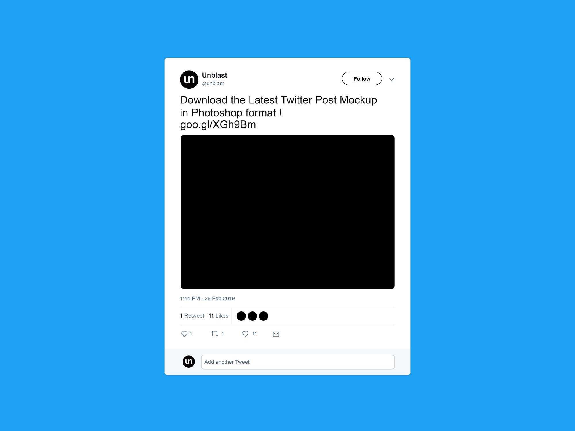 Free Twitter Post Mockup (2019) Pertaining To Blank Twitter Profile Template