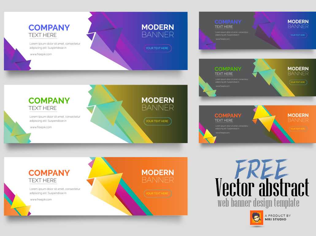 Free Vector Abstract Web Banner Design Templatemri With Website Banner Design Templates