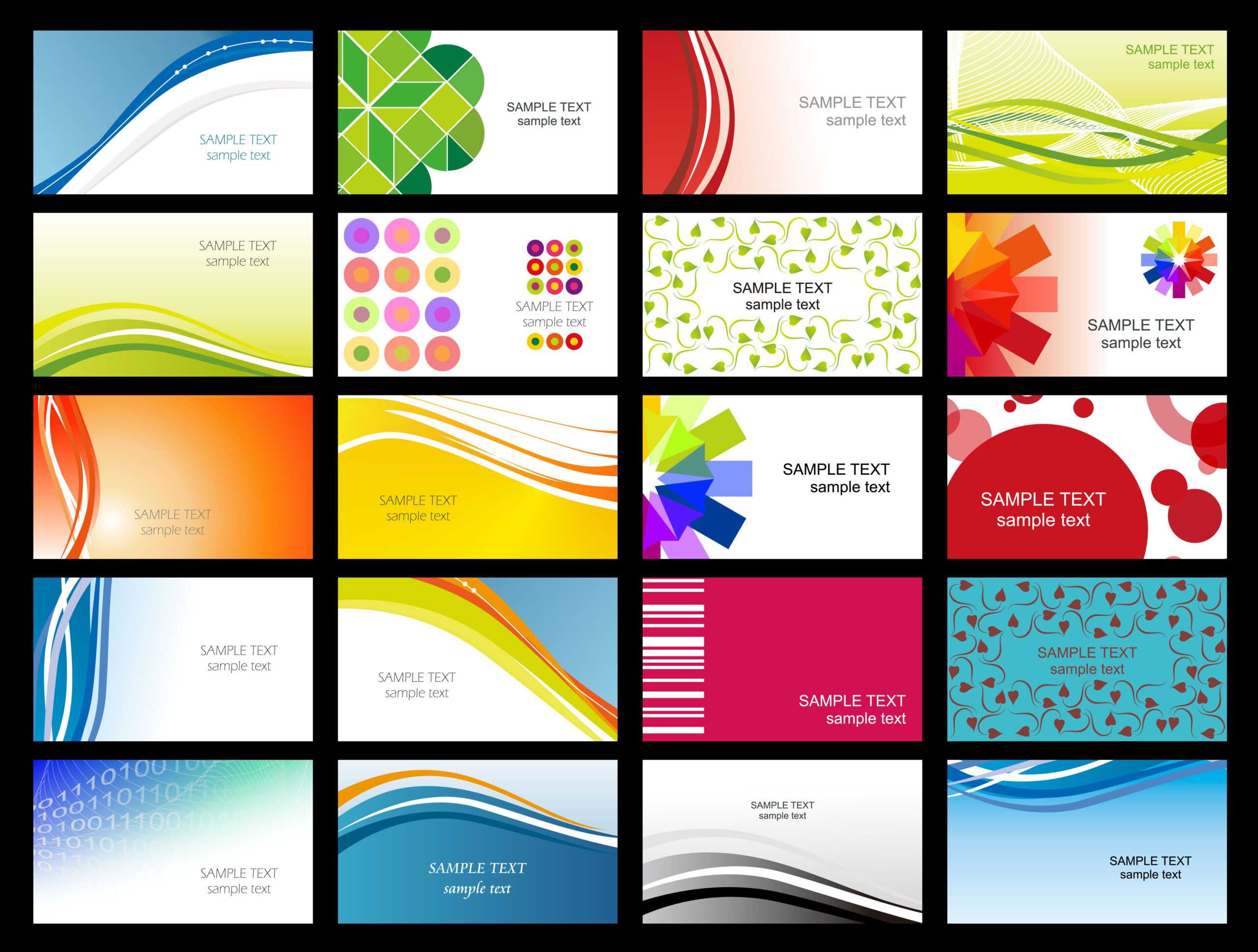 Free Vector Variety Of Dynamic Flow Line Of Business Card Throughout Calling Card Free Template
