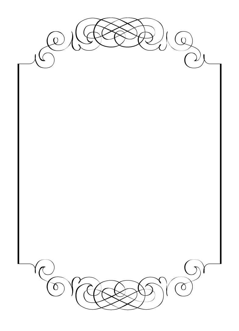 Free Vintage Clip Art Images: Calligraphic Frames And Throughout Blank Templates For Invitations