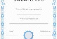 Free Volunteer Appreciation Certificates — Signup inside Volunteer Award Certificate Template