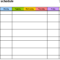 Free Weekly Schedule Templates For Word – 18 Templates In Printable Blank Daily Schedule Template