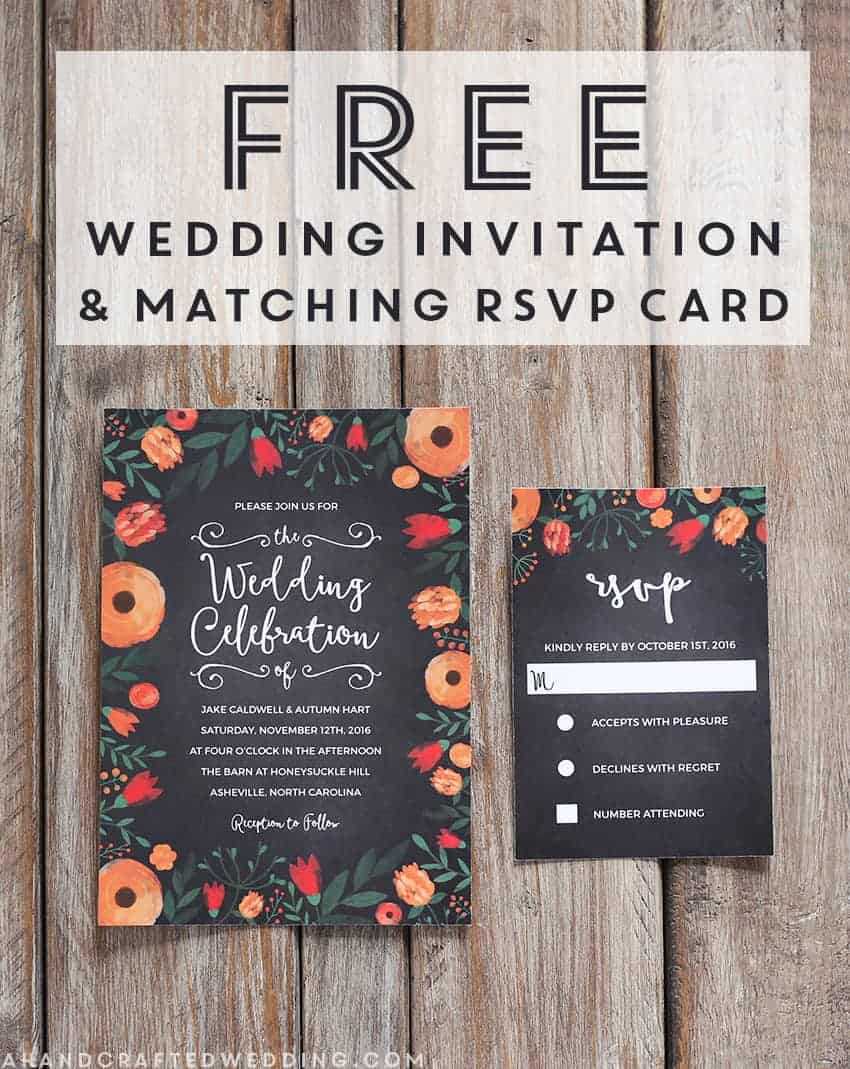 Free Whimsical Wedding Invitation Template | Mountain Modern With Free Printable Wedding Rsvp Card Templates