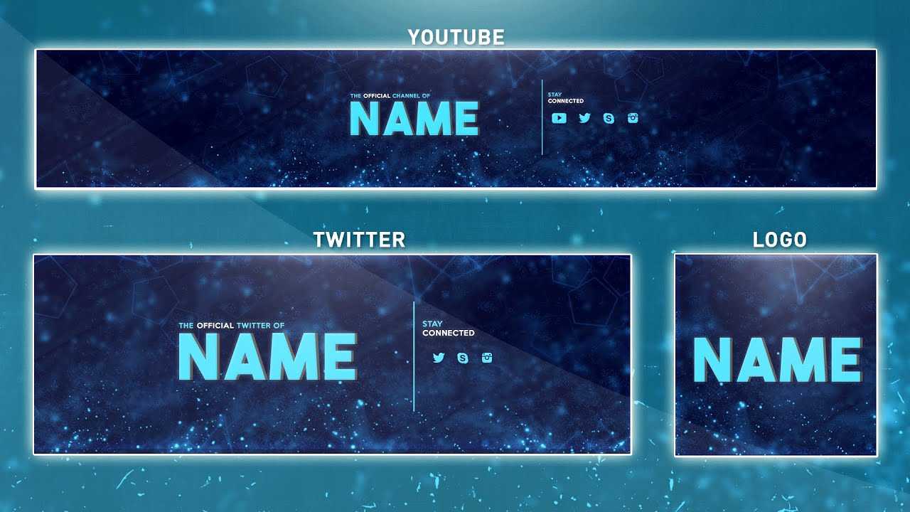 Free Youtube Banner Template | Photoshop (Banner + Logo + In Twitter Banner Template Psd