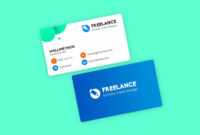 Freelancer Business Visiting Cards Design Template Psd with Freelance Business Card Template