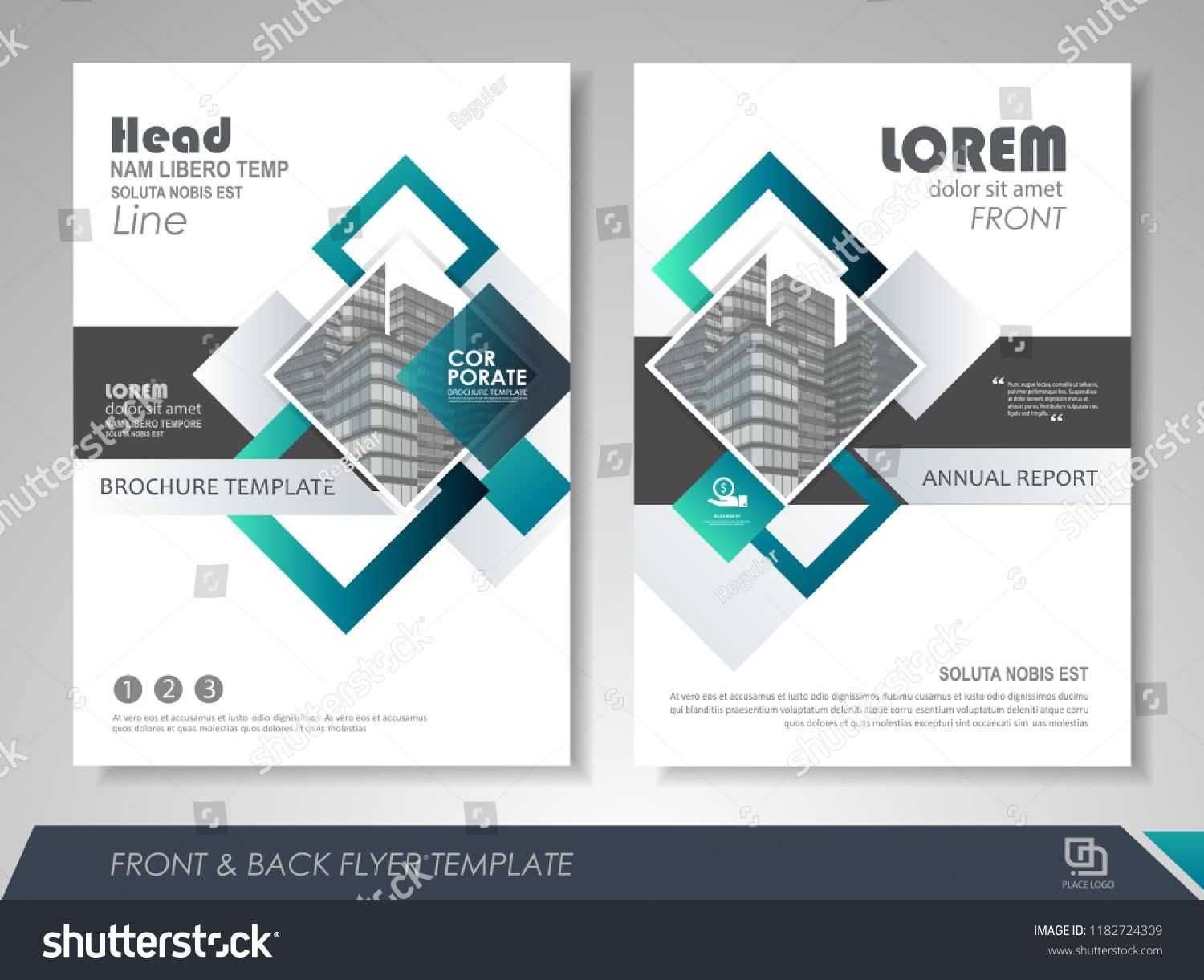 Front And Back Page Annual Report Brochure Flyer Design In Cover Page For Annual Report Template