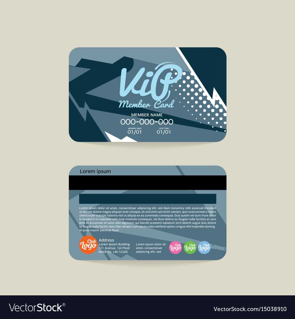 Front And Back Vip Member Card Template Pertaining To Template For Membership Cards