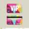 Front And Back Vip Member Card Template. Stock Vector Throughout Membership Card Template Free