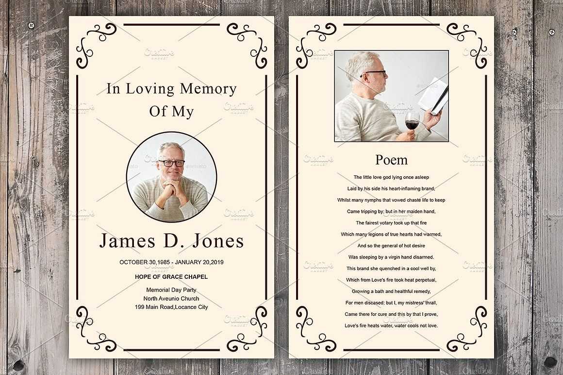 Funeral Prayer Card Template #photoshop#customization#word Throughout Prayer Card Template For Word
