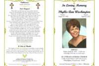 Funeral Program Template Sample Free Loving Memory Templates inside Memorial Cards For Funeral Template Free