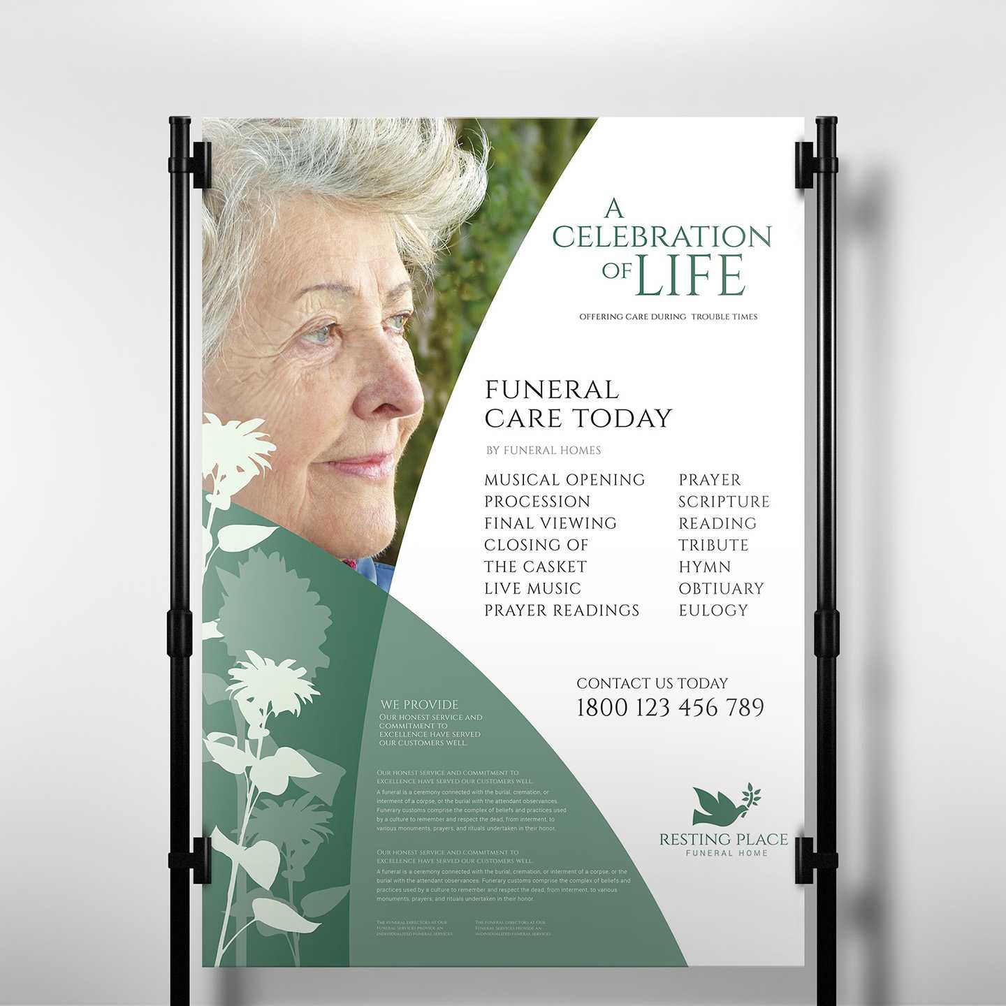 Funeral Service Poster Template Psd, Ai & Vector For Memorial