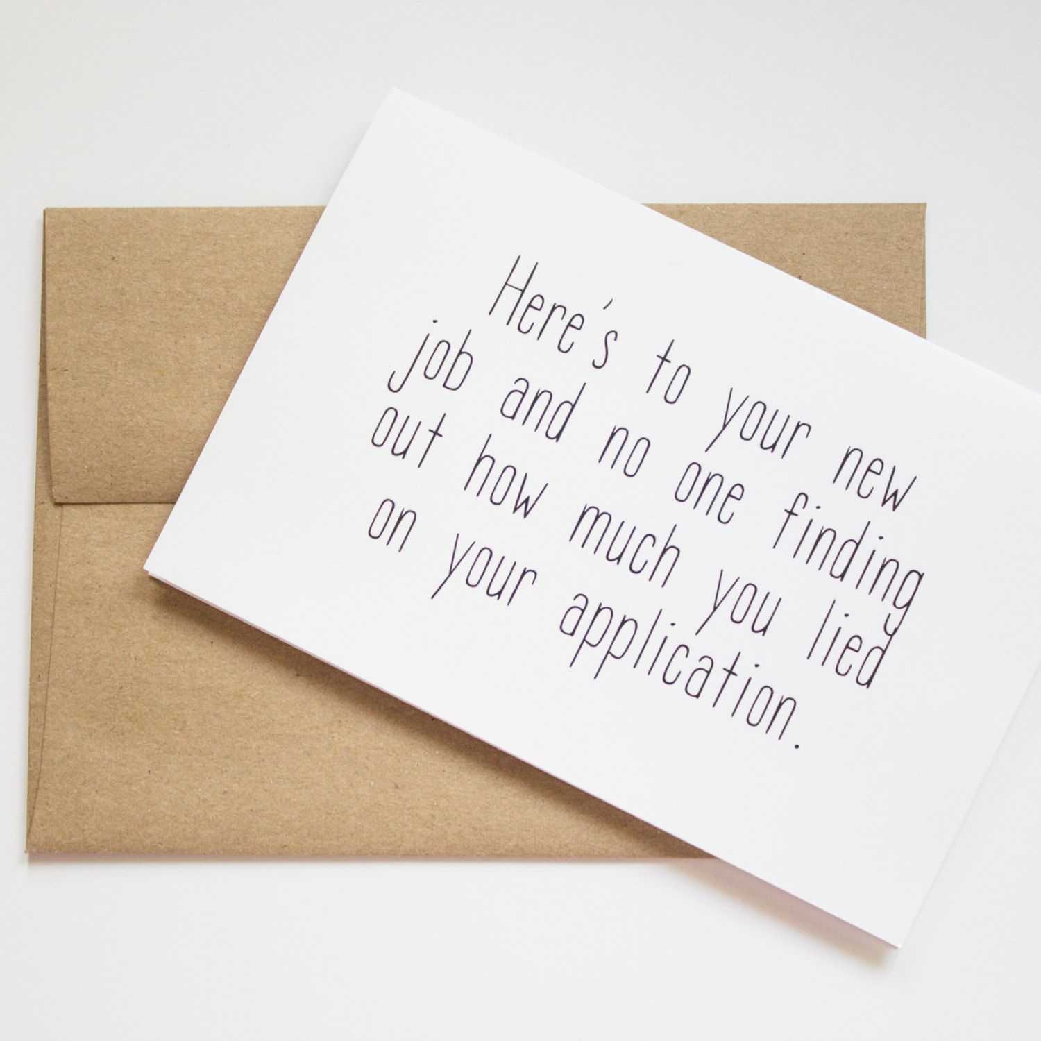 Funny New Job Card, Funny Leaving Cards, New Job Message With Regard To Sorry You Re Leaving Card Template