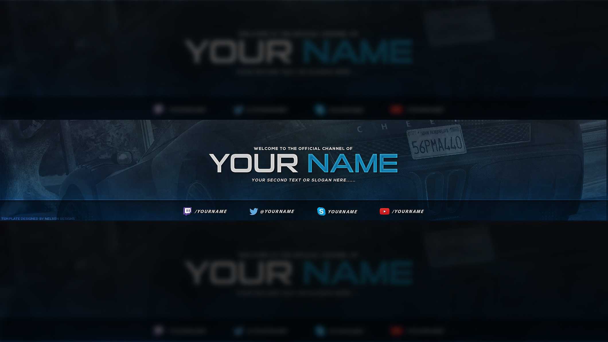 Gaming Youtube Banner Template – Tristan Nelson With Yt Banner Template