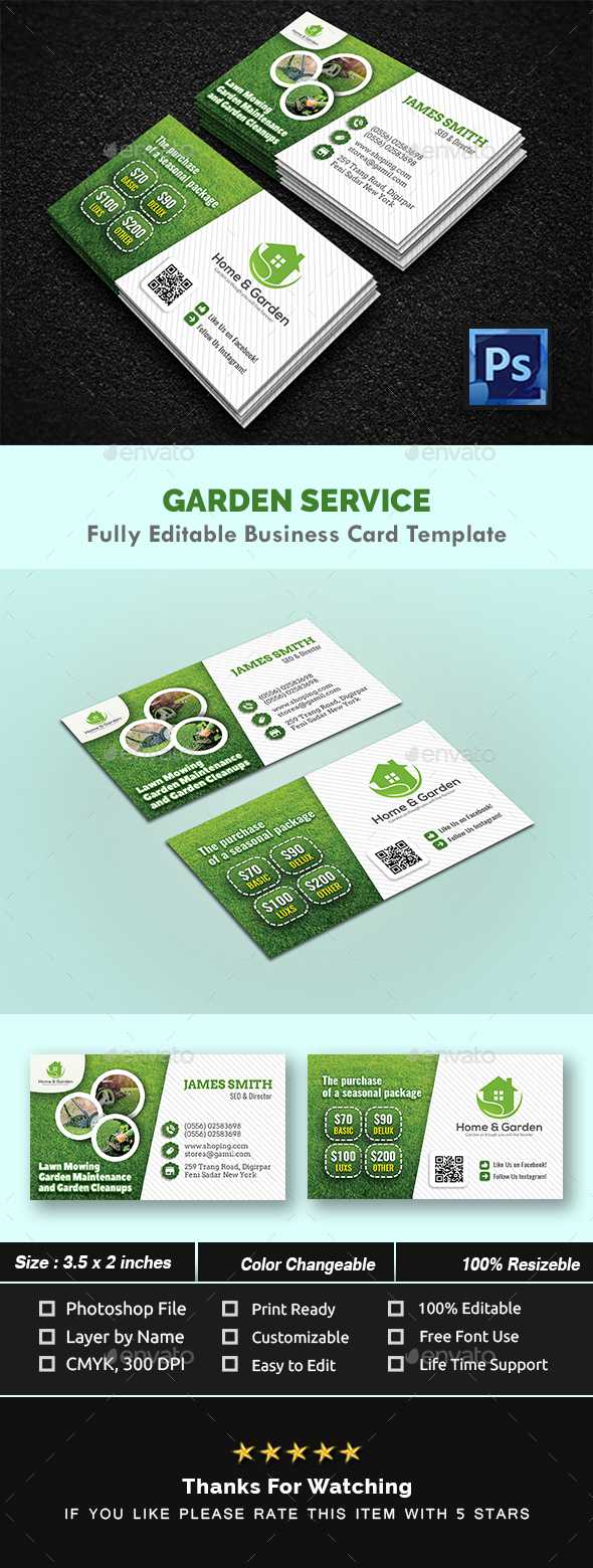 Gardening Business Card Templates & Designs From Graphicriver Pertaining To Gardening Business Cards Templates