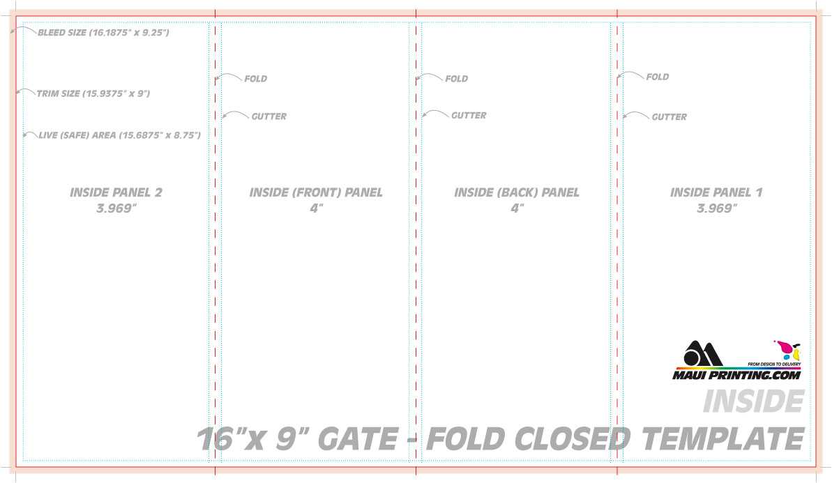 Gate Fold Brochure Template – Cumed For 4 Fold Brochure Template