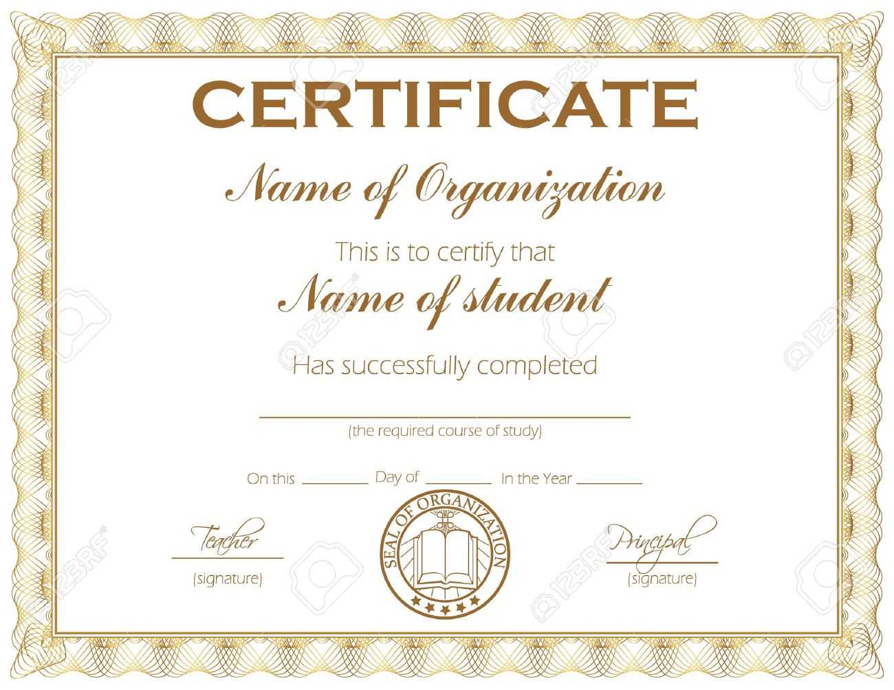 General Purpose Certificate Or Award With Sample Text That Can.. For Template For Certificate Of Award