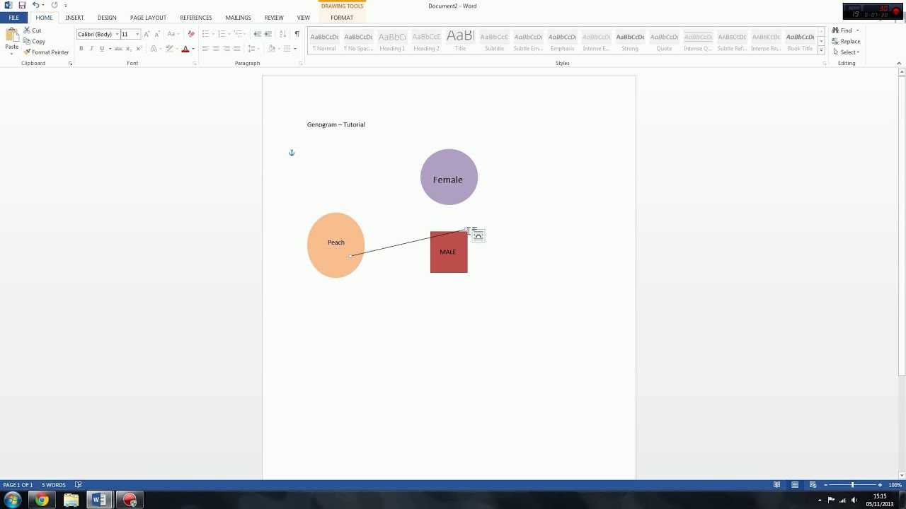 Genogram & Eco Map Tutorial – Microsoft Word Regarding Genogram Template For Word