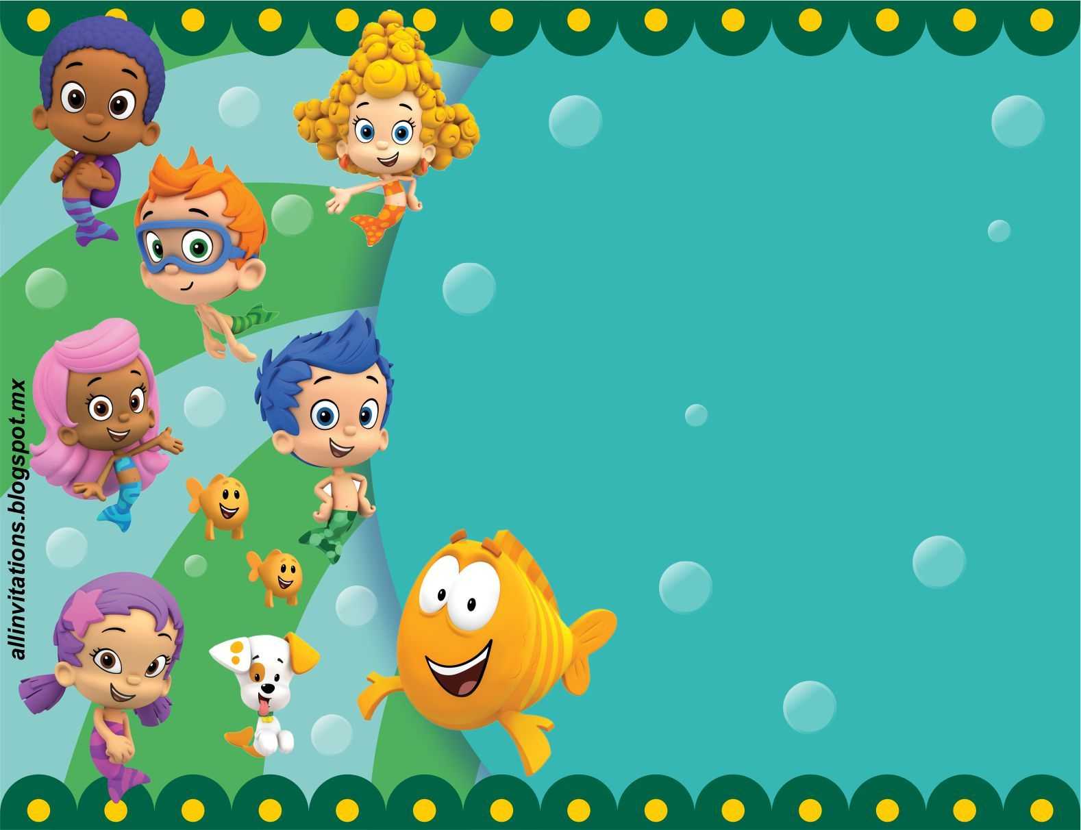Get Free Printable Bubble Guppies Baby Shower Invitation For Bubble Guppies Birthday Banner Template