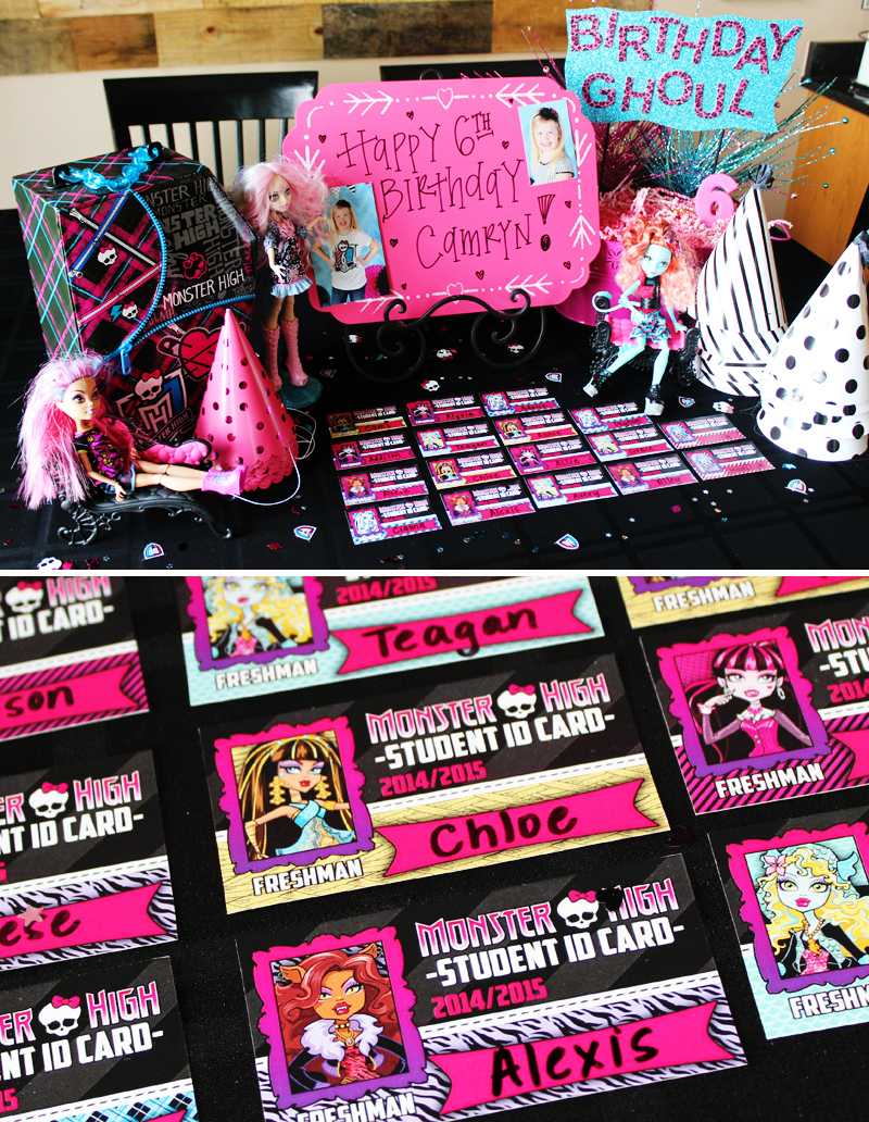Ghoulish & Glam Monster High Birthday Party // Hostess With Within Monster High Birthday Card Template