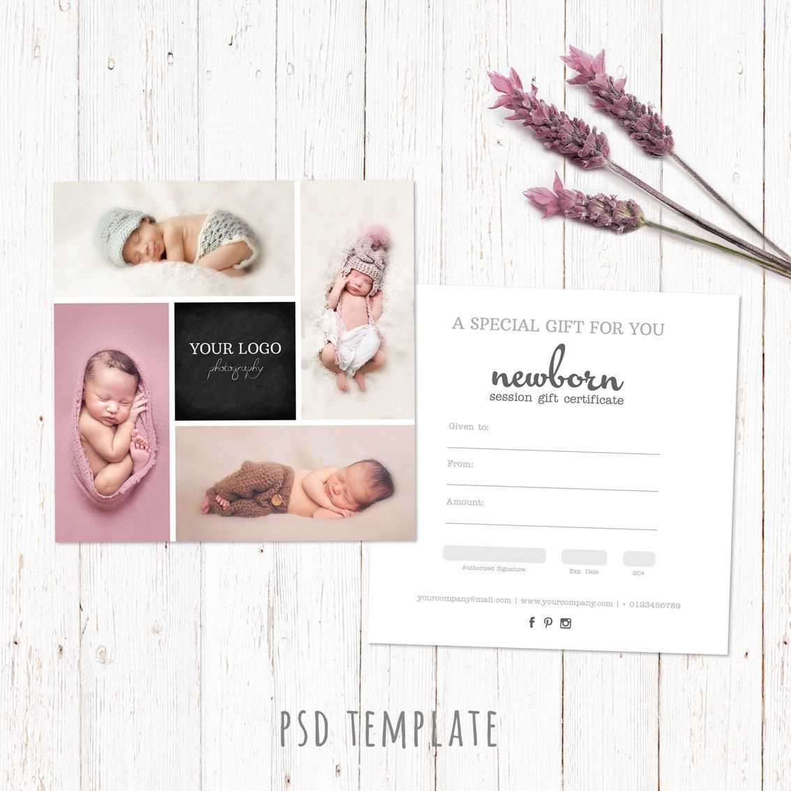 Gift Certificate Template. Newborn Session Photography Gift Pertaining To Photoshoot Gift Certificate Template