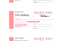 Gift Certificates | Mary Kay Gift Certificate! In 2019 throughout Mary Kay Gift Certificate Template