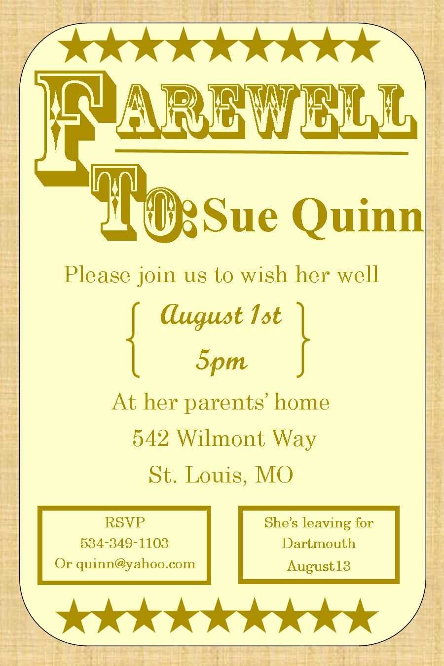 Going Away Party Invitations – Farewell Burlap | Farewell Inside Farewell Invitation Card Template
