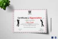Golf Appreciation Certificate Template for Golf Certificate Templates For Word