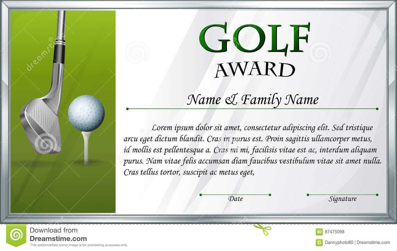 Golf Certificate Template Free – Atlantaauctionco For Golf Gift Certificate Template