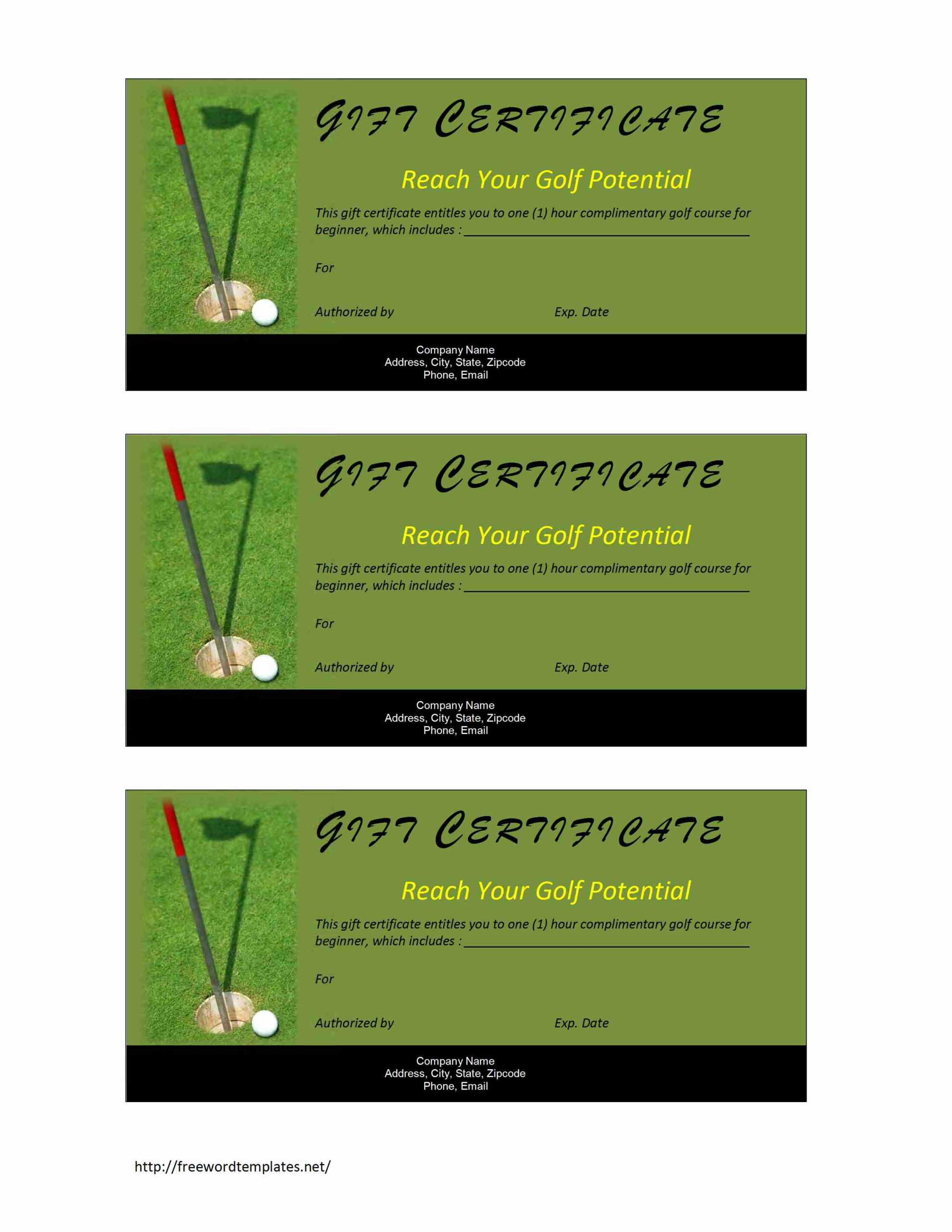 Golf Certificate Template Free – Atlantaauctionco With Regard To Golf Certificate Templates For Word