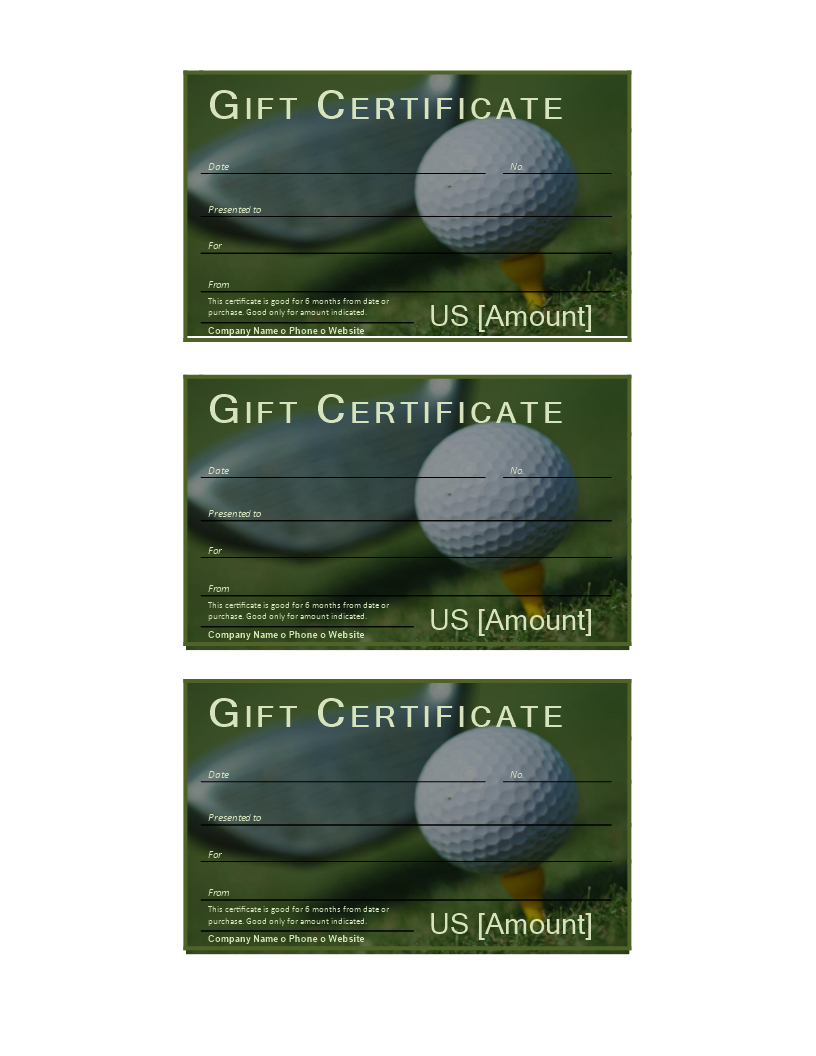 Golf Gift Certificate – Download This Free Printable Golf With Regard To Golf Certificate Template Free