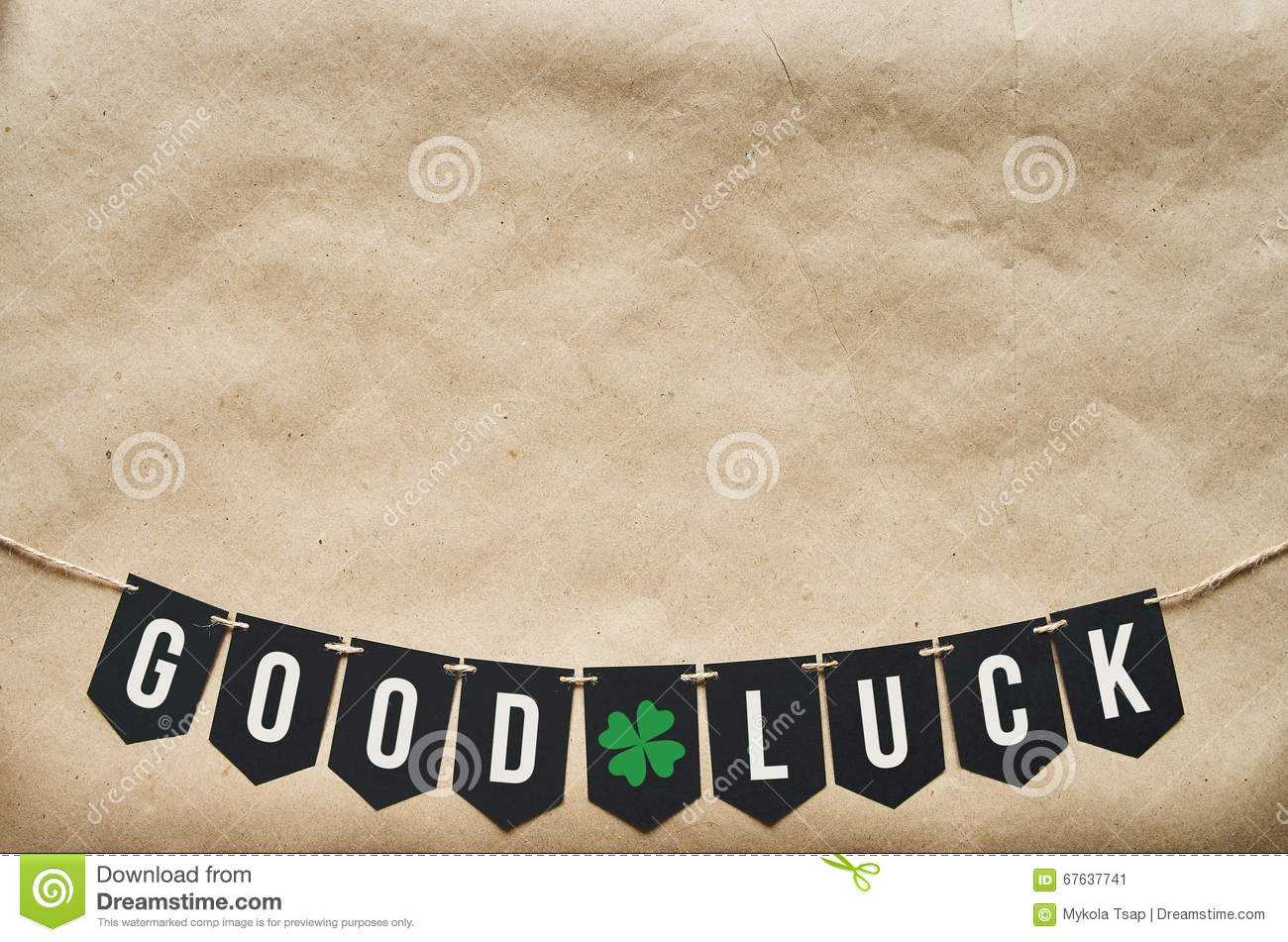 Good Luck Banner Lettering Stock Image. Image Of Craft For Good Luck Banner Template