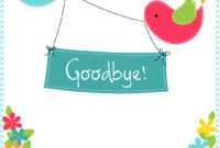 Goodbye From Your Colleagues - Good Luck Card (Free pertaining to Goodbye Card Template